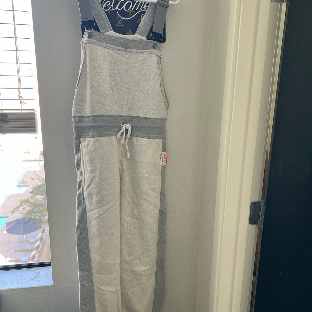 Gray and White Jumpsuit - Picture 3 of 4